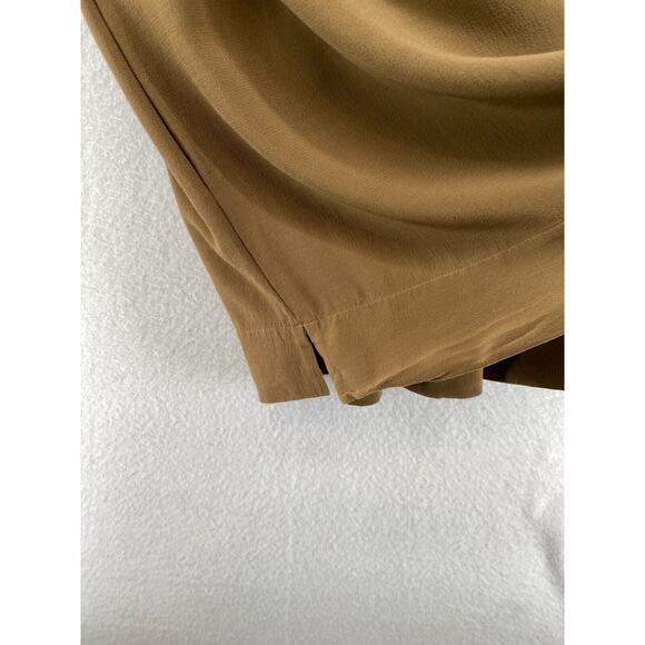 EILEEN FISHER Dress XS Shift Tencel Viscose Scoop Neck Long Sleeve Brown - Picture 4 of 16